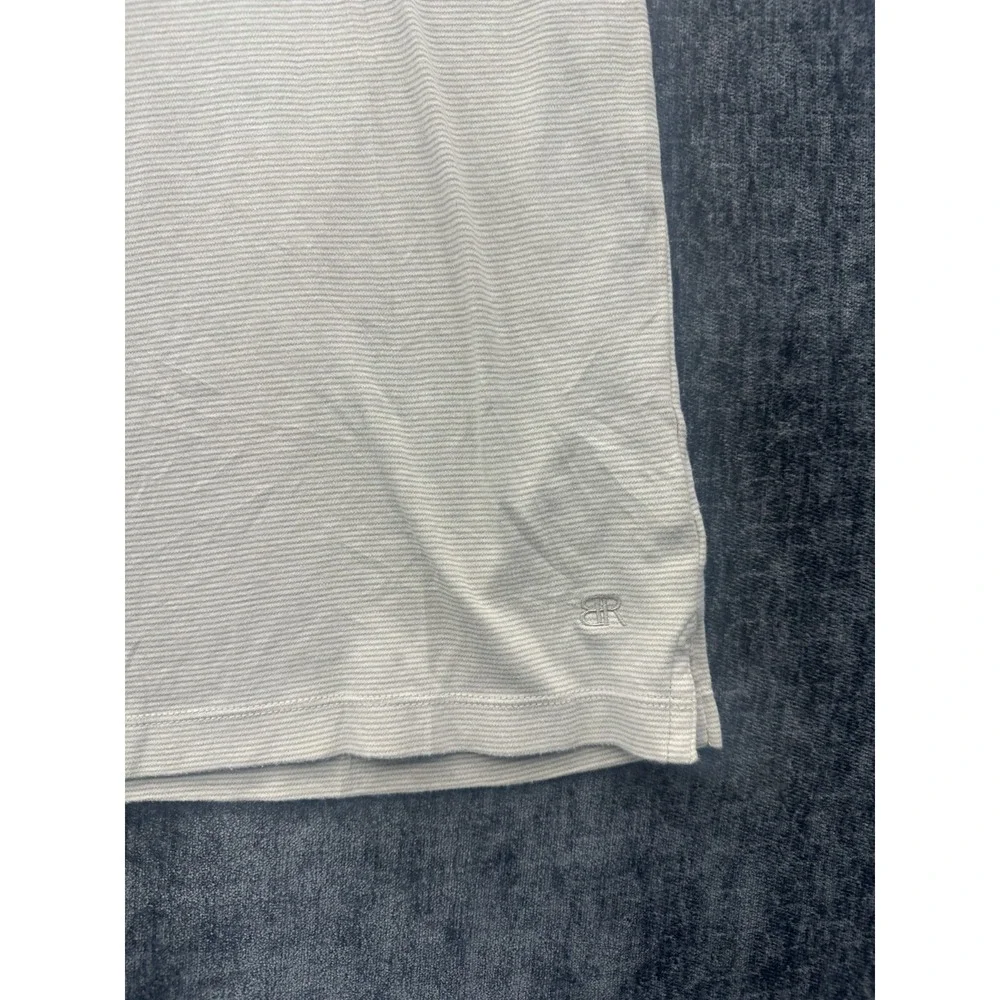Banana Republic Luxe Touch Performance Tee Men Medium Beige 100% Cotton Crewneck